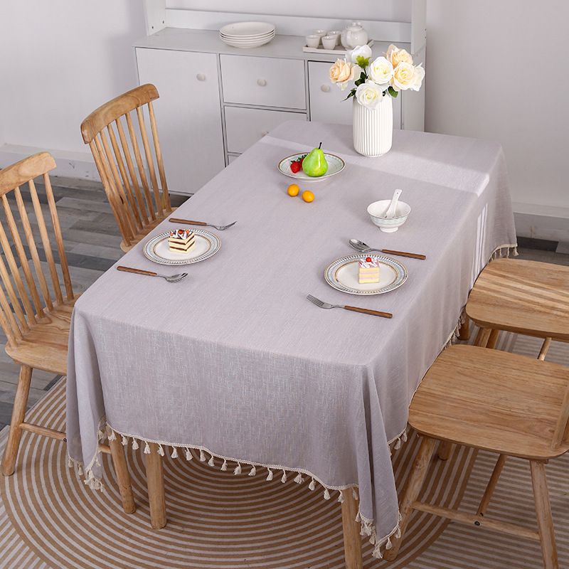 Polyester Tablecloth – Stain-Resistant & Heatproof Rectangular Table Cover With Geometric Patterns (Nordic Style, Multiple Sizes & Colors)​_voghion.com