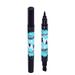 Stylo eye-liner double extrémité noir intense QIANXIU 2 en 1, séchage rapide, imperméable, résistant à la transpiration et aux taches_voghion.com
