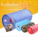 Forniture per animali domestici multicolore rigorosamente selezionate, tunnel bidirezionale per lo stoccaggio, canale pieghevole, giocattolo intelligente per gatti, secchio diamantato_voghion.com