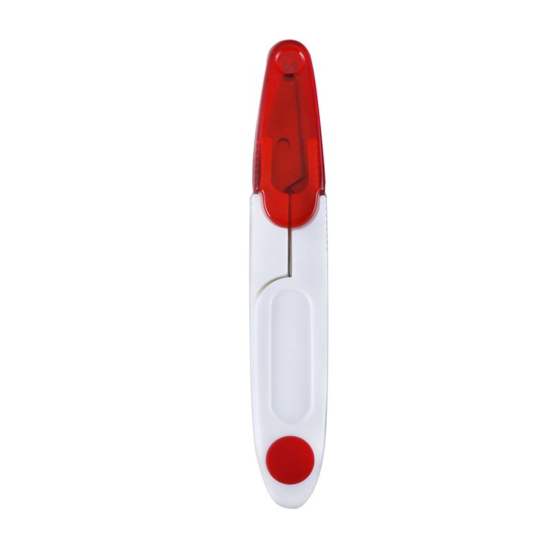 1Pcs Garn Schere Kreuz Gewinde Klar mit Abdeckung Haushalt Kunststoff Griff U-Förmigen Kleine Schere Edelstahl_voghion.com