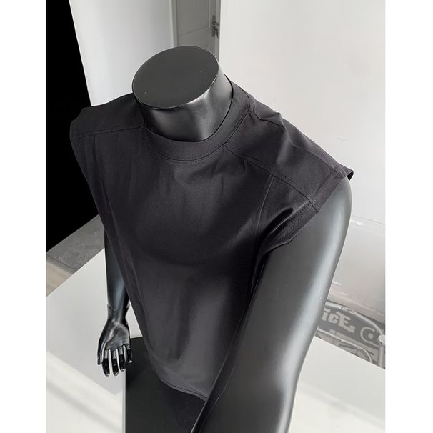 Men’s Sleeveless Vest – Breathable Linen-Blend, High Neck, Relaxed Fit (Summer Casual, Quick-Dry, Sizes M-3XL, Wrinkle-Free)_voghion.com