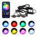Griglia dell'auto piccola luce gialla APP controllo Bluetooth griglia RGB paraurti anteriore luce di marcia diurna modifica fendinebbia fuoristrada_voghion.com