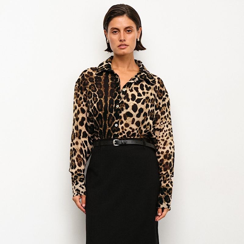 Camicia con stampa leopardata di nuova personalità alla moda femminile_voghion.com