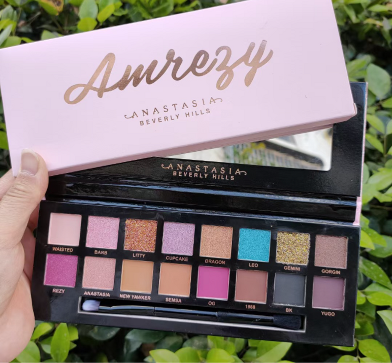 Paleta de maquillaje de ojos mate, iluminador con brillo, sombra de ojos de 14 colores_voghion.com
