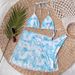 Bikini tie-dye outer swimsuit bikini swimsuit women's split swimsuit explosive swimsuit_voghion.com