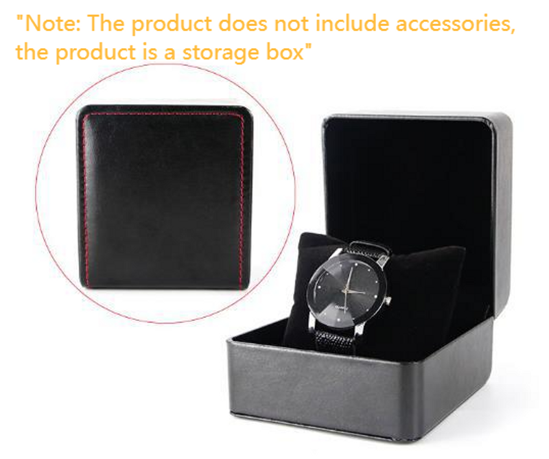 Watch Storage Box Black Pu Leather Watch Box Frosted Car Line Watch Box Watch Box Jewelry Box_voghion.com