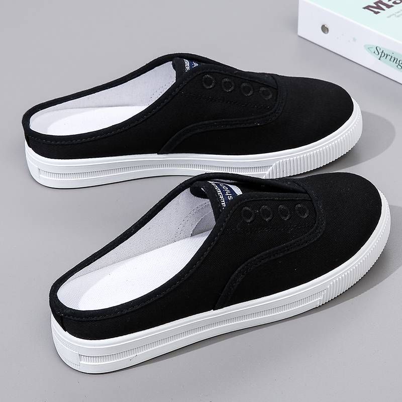 Canvas Shoes For Women 2025 New Style Bestsellers, Casual One-step, Versatile, Soft-soled Breathable White Sneakers, Niche_voghion.com