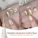 Nail Glue Early Autumn Cat's Eye Nail Polish New Style Popular Yellow Small Light Bulb Cat's Eye Nail Polish For Nail Salons_voghion.com