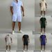 Menns Polo Casual Løse shortser med korte ermer Joggedress_voghion.com
