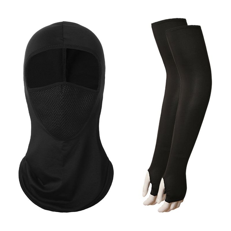 Maschera da ciclismo traspirante in rete e seta al latte, protezione solare, manicotto per il pollice, copricapo da esterno_voghion.com