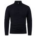Stylischer Herren-Strickpullover mit halbem Reißverschluss – Atmungsaktiver und bequemer Pullover für die Freizeit und das Büro (Grau, Schwarz, Khaki, Kaffee)_voghion.com