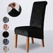Premium Elastic Velvet Chair Cover - Gold Diamond Pattern For High Back Dining Chairs (Luxury Home & Hotel Use)_voghion.com