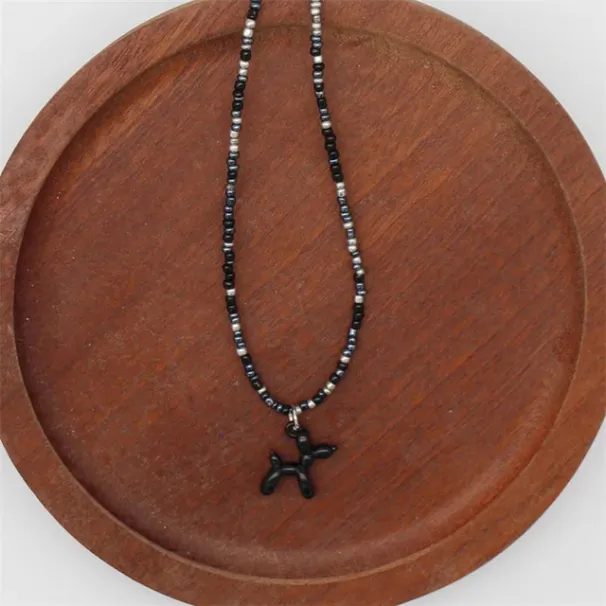 2025 sosiri noi culoare bomboane desen animat balon câine pandantiv femei mărgele lanț scurt coliere choker guler la modă drăguț cățeluș bijuterii_voghion.com