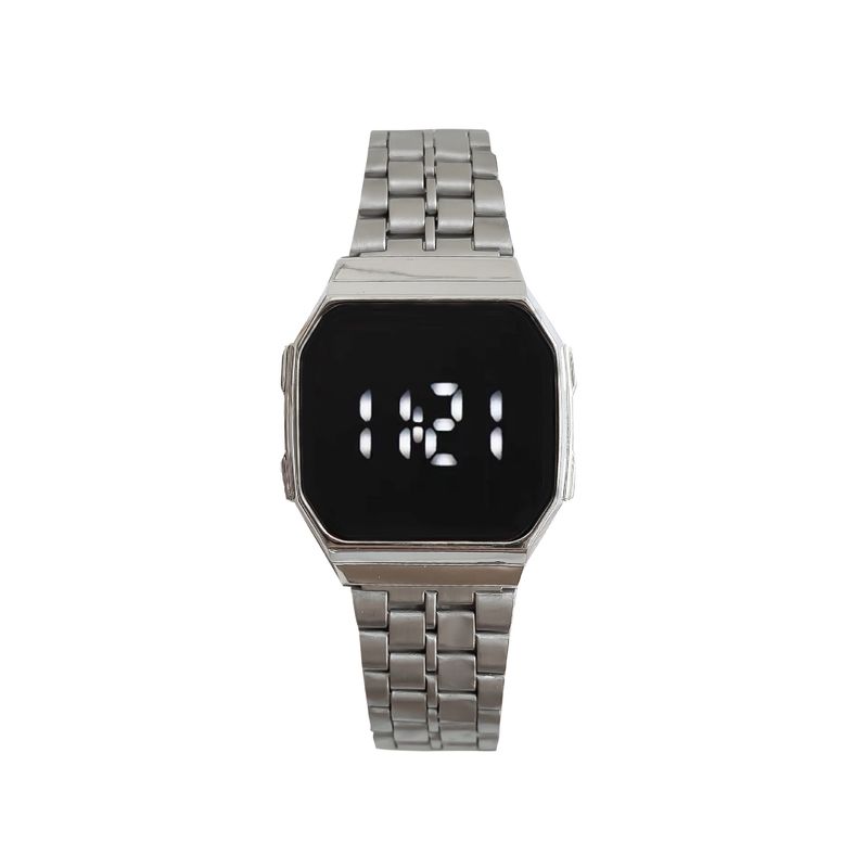 Electronic Led Watch Square Large Dial Touch Screen Casual Watch_voghion.com