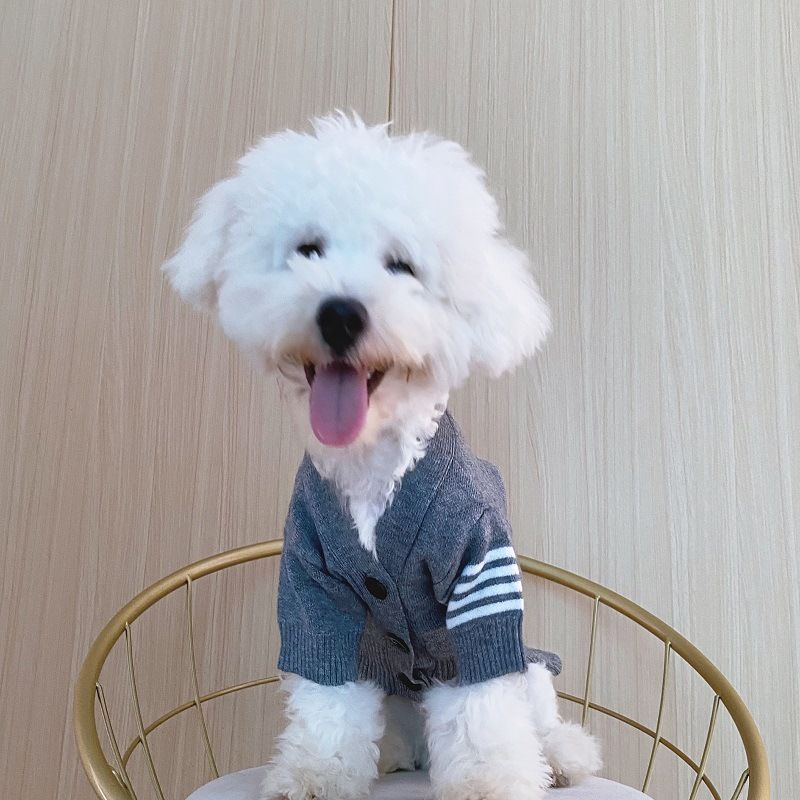 Pet Dog Clothes Trendy Brand Knitted Sweater Cardigan Cat Bichon French Bulldog_voghion.com