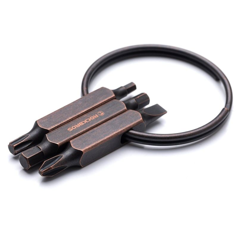 ROCKBROS Road-to-Sky 2x3 en 1 mini destornillador llavero herramienta aluminio + acero inoxidable_voghion.com