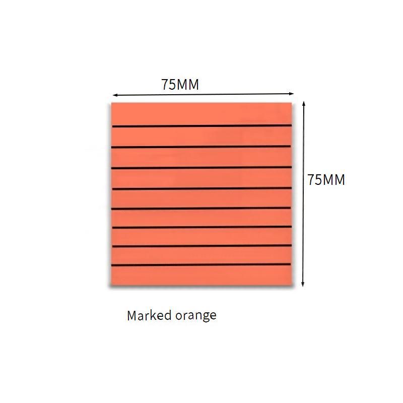 75x75mm PET Colorful Transparent Striped Sticky Notes - Waterproof, Reusable, 50 Sheets Per Pad (Rose, Orange, Yellow, Green, Blue, Purple, White)_voghion.com