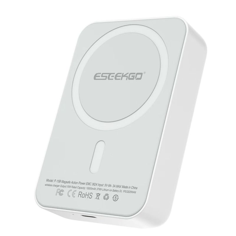 Eseekgo 10000mAh 15W Super-Fast Magnetic Wireless Power Bank With A USB-C Cable_voghion.com