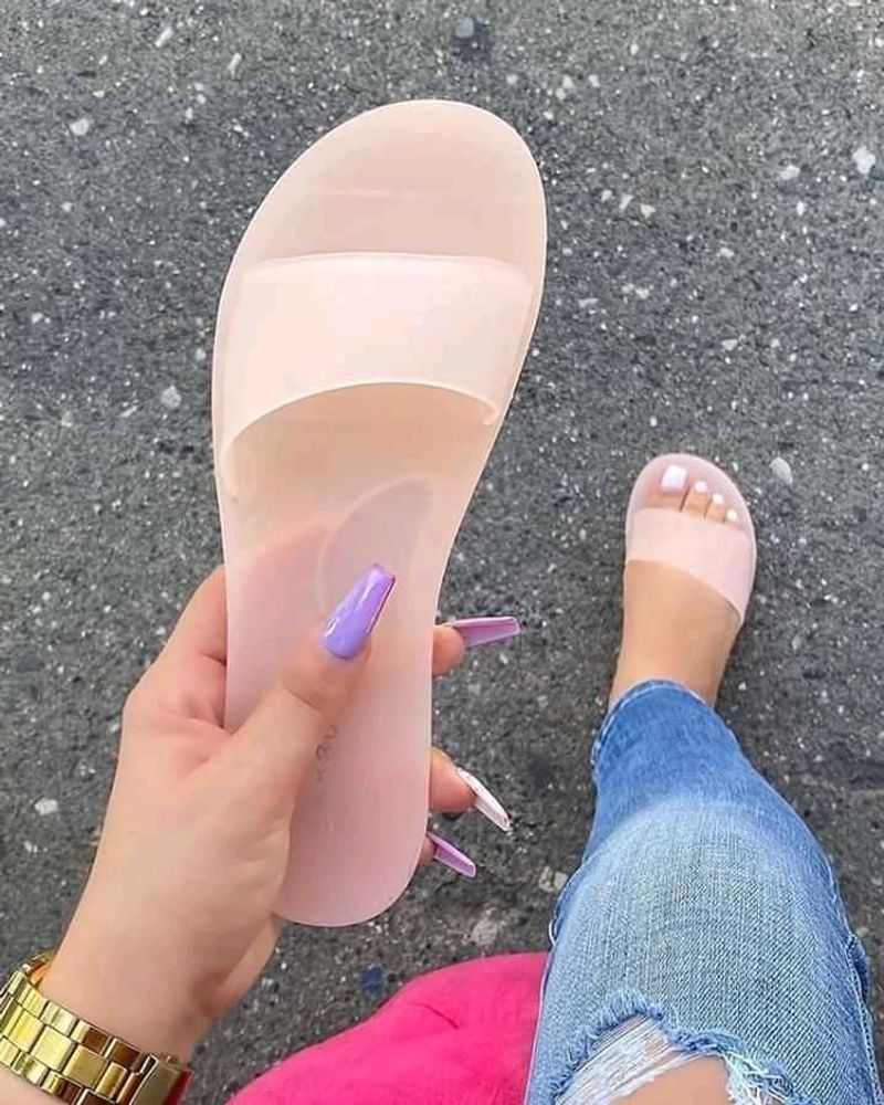 Women's Sliders & Flip Flops shoes  crystal frosted flat sandals 36 42 foreign trade slippers_voghion.com