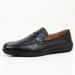 Mocassins d'été en cuir véritable de vachette, respirants, noirs, polyvalents, pour hommes, semelle souple, décontractés_voghion.com