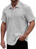 Herren-Poloshirt, lässig, kurzärmelig, modisch, Jacquard, atmungsaktiv, Baumwollmischung, schmale Passform, Sommeroberteil für den Alltag_voghion.com