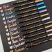 12-Color Metallic Watercolor Markers Set - Quick-Dry, Non-Toxic, Vibrant Paint Pens For Card Making, Art, Journaling, DIY Crafts_voghion.com