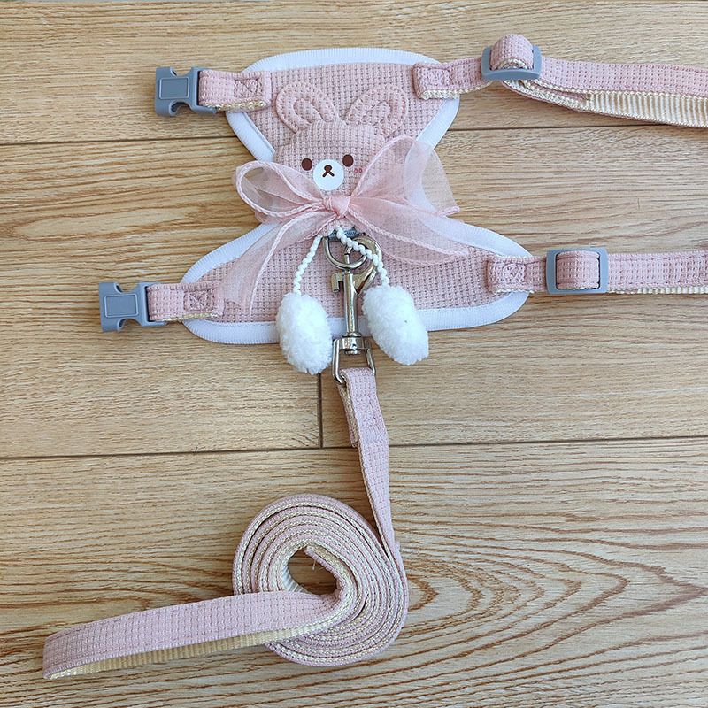 Small Vest Harness Teddy Rope Puppy Chain Walking Collar Dog Leash_voghion.com