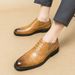 ShoeGlobe ShoeGlobe Slip-On Drie-gewricht Eenvoudige Leer Voor Heren, Britse Stijl Trendy Zakelijke Formele Veelzijdige Heren Oxford Schoenen_voghion.com