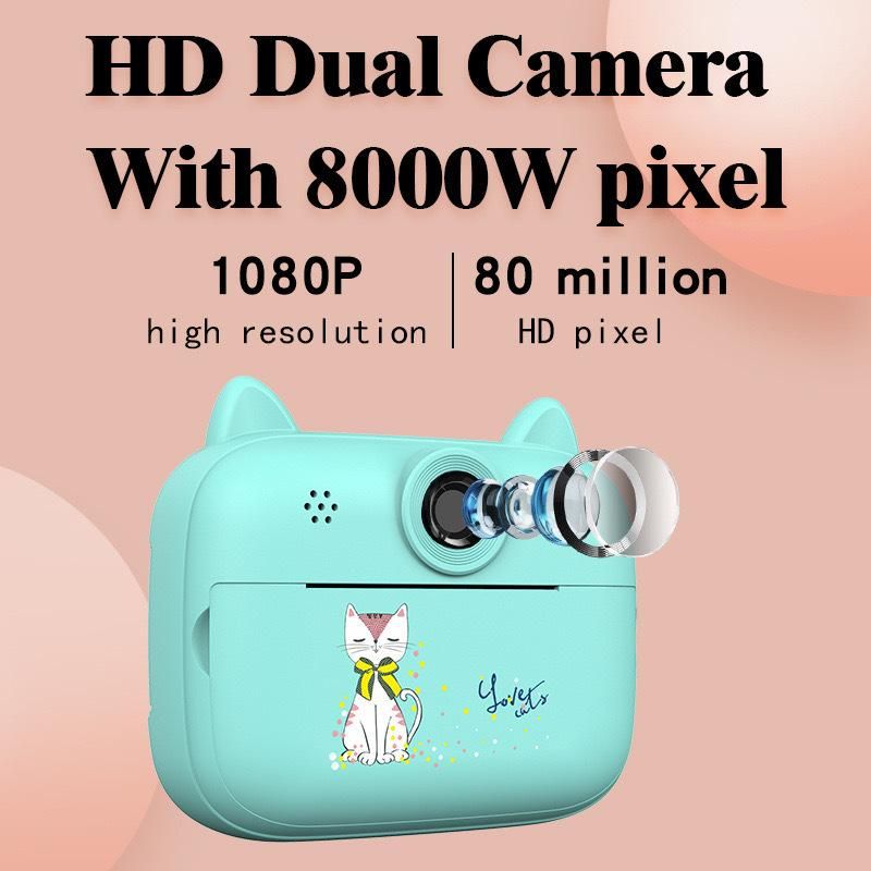Puzzle Thermal Printing Camera, Cartoon Mini Digital Camera, High-definition Photo Printer, And Kodak Children's Camera_voghion.com