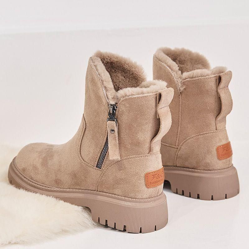 Wanter nei midttube plus fleece verdickte waarme Kotteng Schong Pelz een Wanter Damen Stiefel_voghion.com