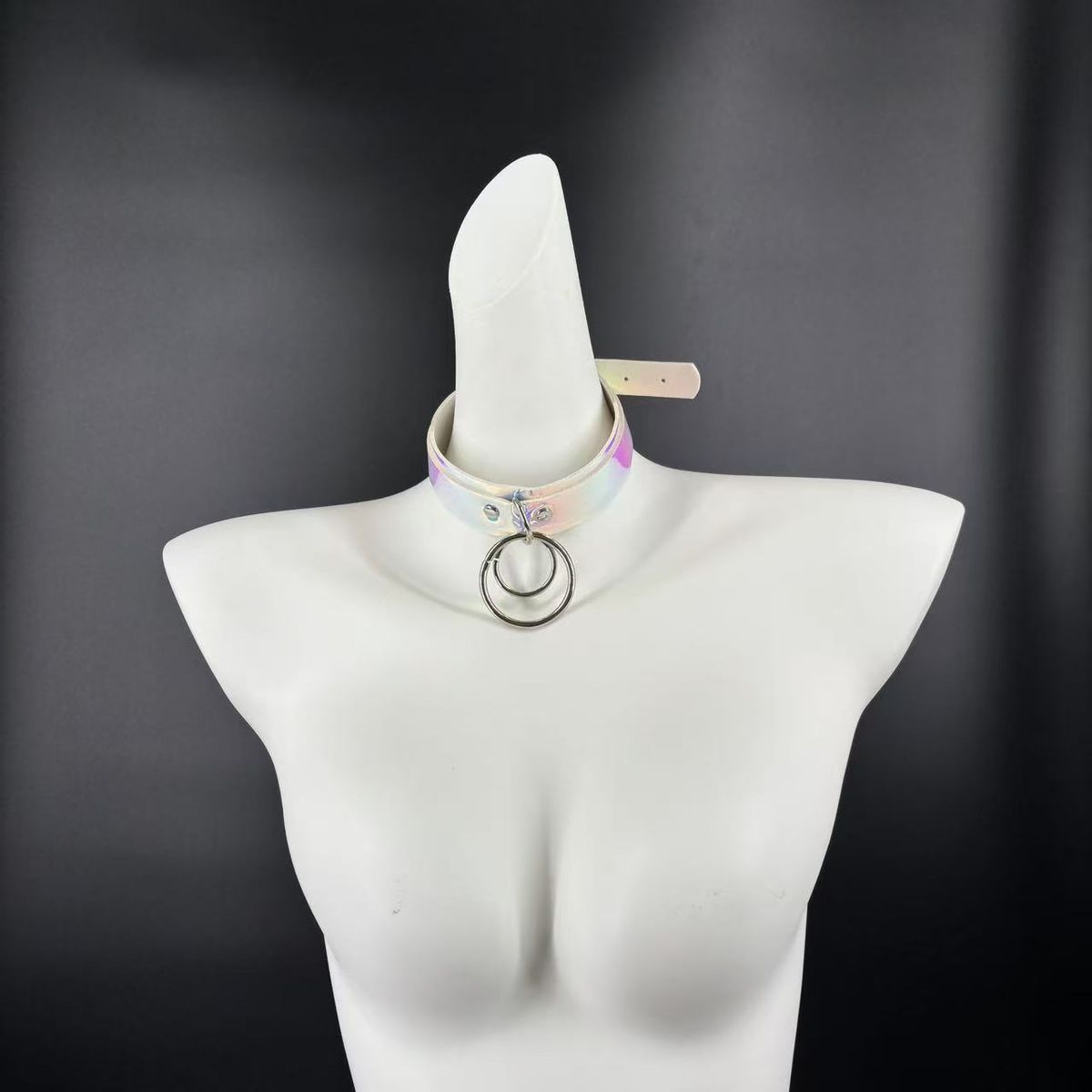 LuvBox Street Style Fashion Show Strap da donna Sexy Laser Iridescente PVC Trasparente Disco Performance Accessori abbinati_voghion.com