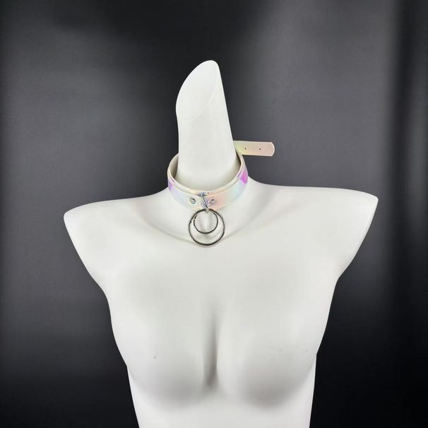 LuvBox Street Style Fashion Show Strap da donna Sexy Laser Iridescente PVC Trasparente Disco Performance Accessori abbinati_voghion.com