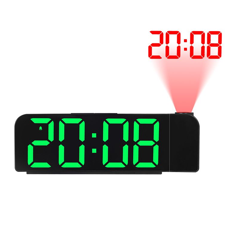 Alarm Clocks LED New Simple Projection Large Font Color Display Electronic Digital Alarm Clock With Temperature_voghion.com