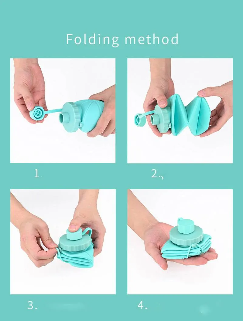 Silicone Mug Outdoor Portable Silicone Water Bottle Cup High Temperature Resistant Sports Water Bottle_voghion.com