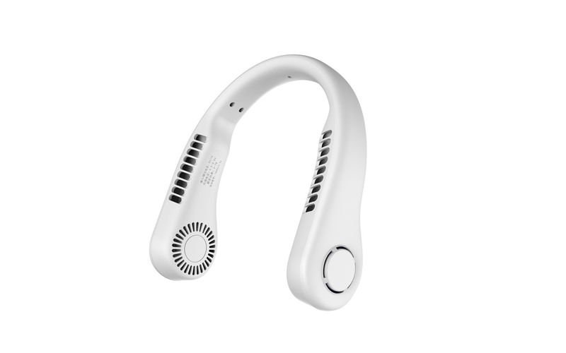​100-Speed Digital Neck Fan - USB Wearable Fan For Outdoor/Sports (LED Display 5000mAh Battery ≤25dB Quiet)​_voghion.com