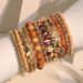 12 Bohemian Style Beach Fashion Handwoven Women's Bracelet Multi-Piece Set_voghion.com