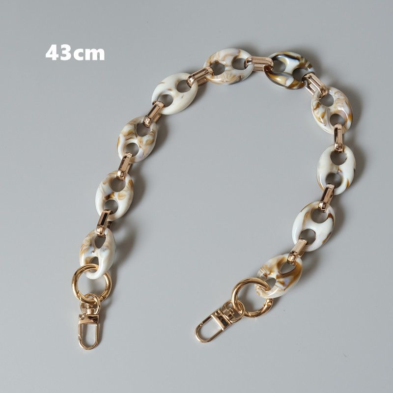 Leopard Print Pig Nose Acrylic Resin Color-Block Handmade Detachable Thick Bag Decoration Chain_voghion.com