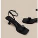Water Diamond Strap With Skirt Sandals For Women In The Summer Of 2025, Elegant And Stylish, Square Headed, Open Toed,_voghion.com