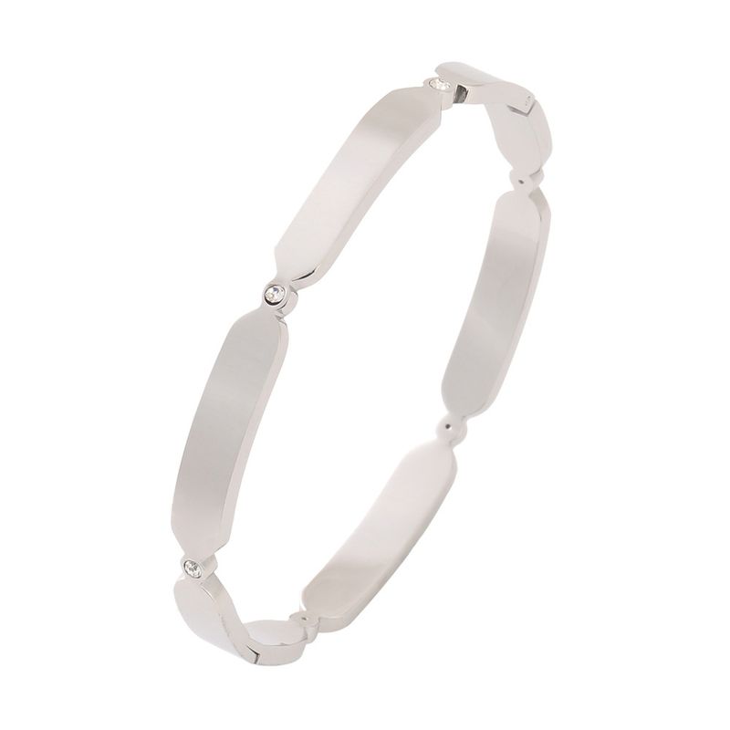 Bijoux pour femmes Bracelet en acier inoxydable avec zircon Source de première main Acier titane Cadeau_voghion.com