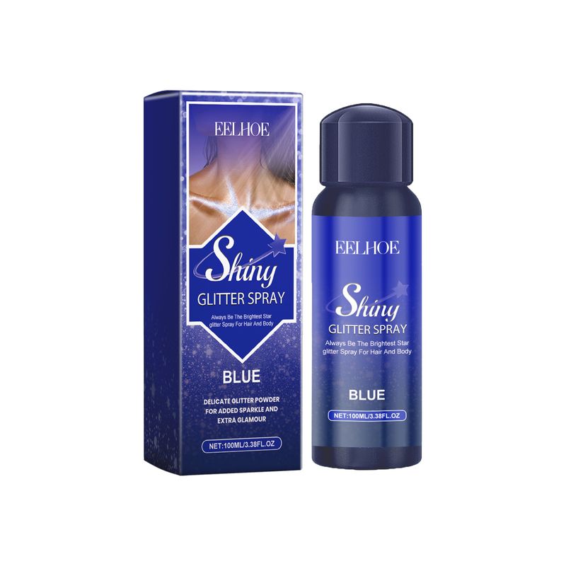 Blue Colorful Glitter Spray, Clavicle Highlight Skin Glitter Party Holiday Makeup Aid_voghion.com