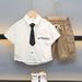 Traje de camisa de manga corta de verano para madre e hijos, ropa nueva de verano para niños, camisa fina para niño_voghion.com