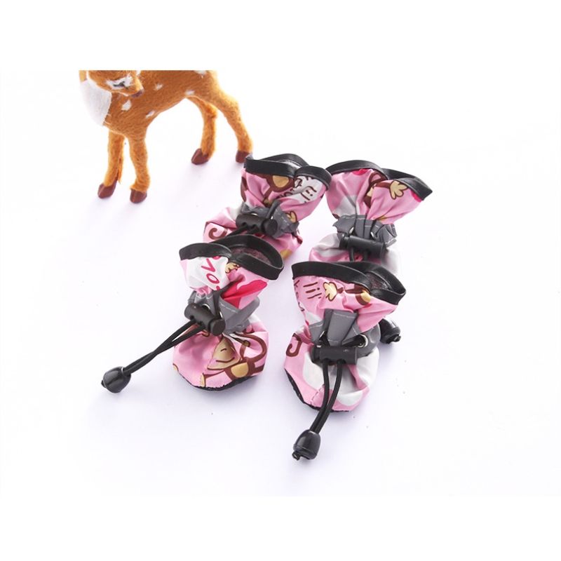 4pcs Dog Shoes, Water Resistance Dog Booties, Pet Paw Protector Pet Shoes For Small Dogs_voghion.com