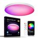 Izzók Okos Wifi Bluetooth Távirányító Tompított Szín Hang Modern Minimalista Lencse Kerek Mennyezeti Lámpa_voghion.com