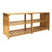 Oceanstar 10-Pair Bamboo Entryway Storage Bench_voghion.com