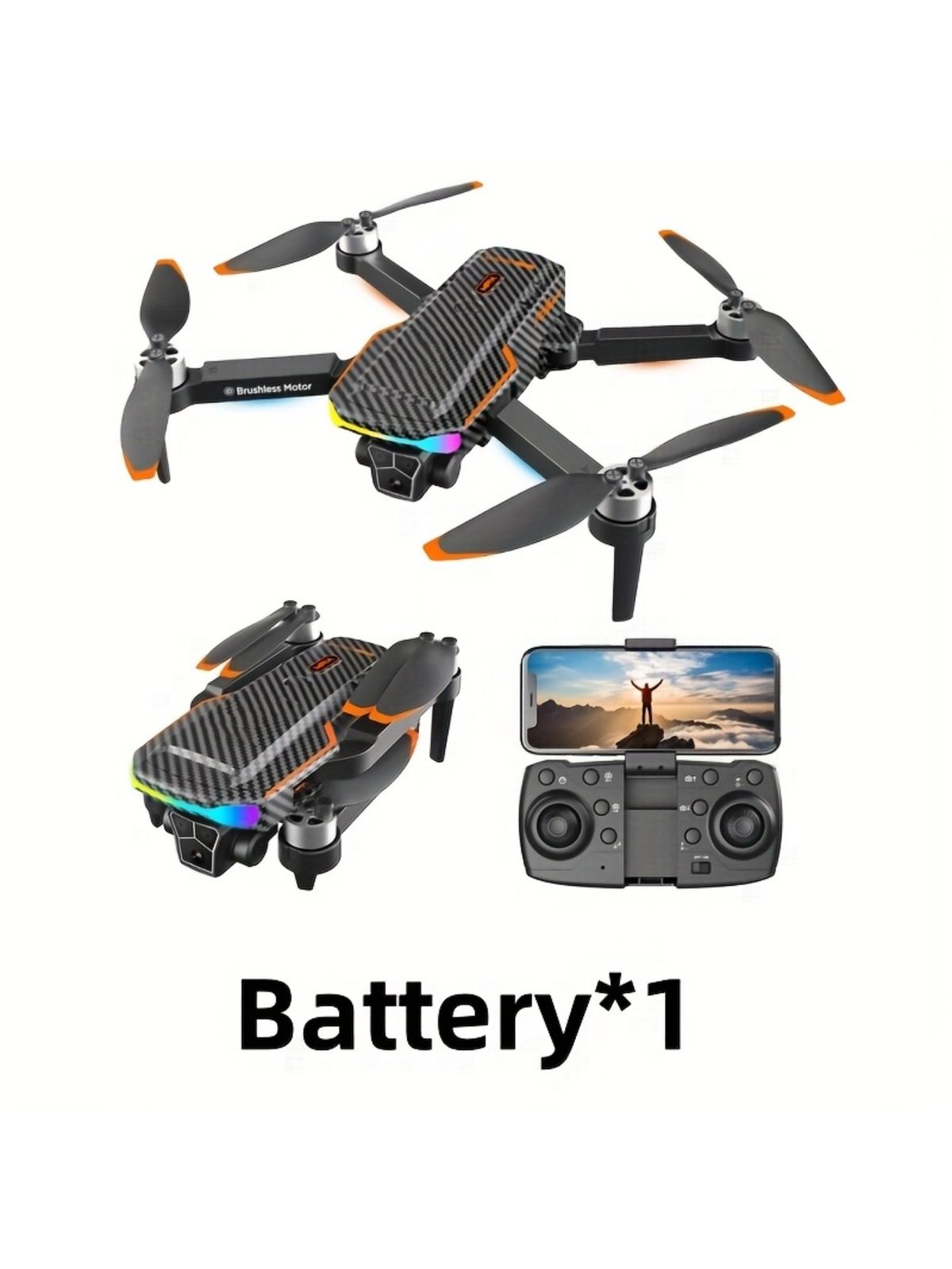 HD-Drohne mit Doppelkamera, leistungsstarker bürstenloser Motor, intelligente Hindernisvermeidungsverfolgung, faltbare Drohne mit Fernbedienung, perfekte Weihnachtsgeschenke_voghion.com