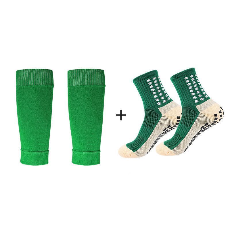 Unisex Fußball Verdickt Mittelrohr Anti Slip Klebstoff Bein Schutz Fußball Grip Socken Set_voghion.com