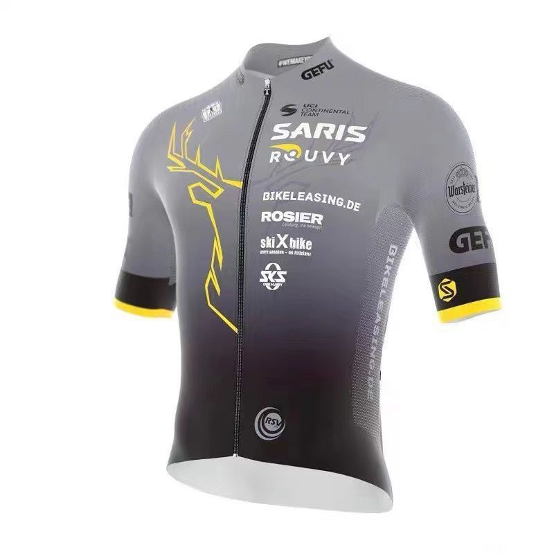 Mountain Road Summer New UCI Bicycle Quick-Dry Cycling Short Sleeve Set Top Breathable Unisex Bike_voghion.com