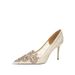 Atemberaubende weiße High Heels für Frauen im neuen französischen Stil, elegante Prominente mit Strasssteinen, spitze Zehenpartie, Brautschuhe_voghion.com