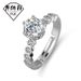 Stacked with honeycomb ring, one carat women's simulated diamond ring_voghion.com