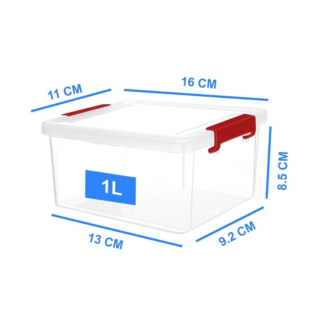 Clear Plastic Storage Boxes With Clip Lids Home Office Kitchen Stackable Boxes_voghion.com